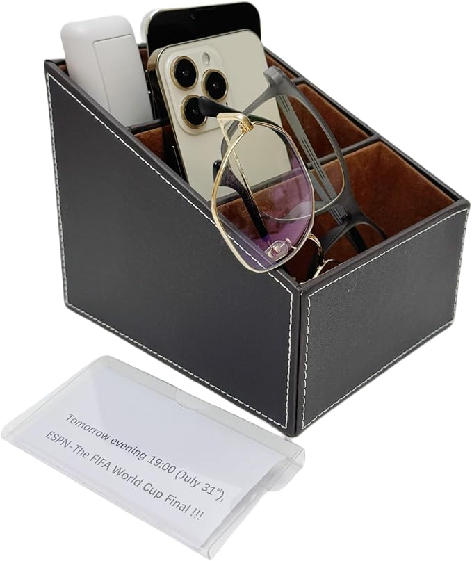 AgentMoon 2-piece Set Remote Control Holder, 3-Compartment Gradient Desk - Image 9