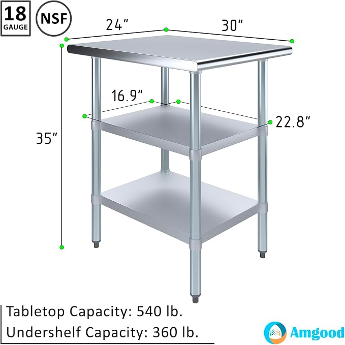 AmGood Stainless Steel Work Table - Image 3