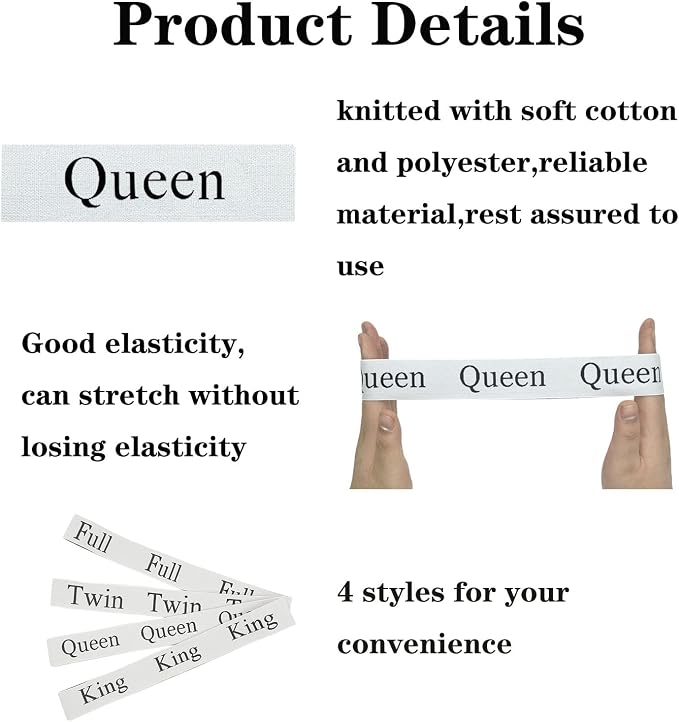 6 Pieces Bed Sheet Organizer Bands, Sheet Organizers and Storage Label Bands - Image 3