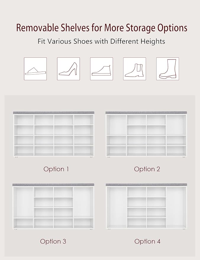 DINZI LVJ Shoe Storage Bench - Image 4