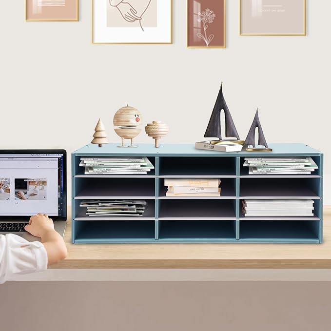 Mail Sorter Organizer, 12 Compartments Mailbox - Image 4