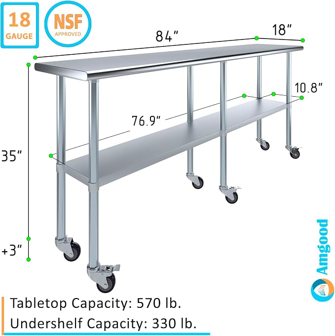 AmGood Stainless Steel Work Table - Image 3
