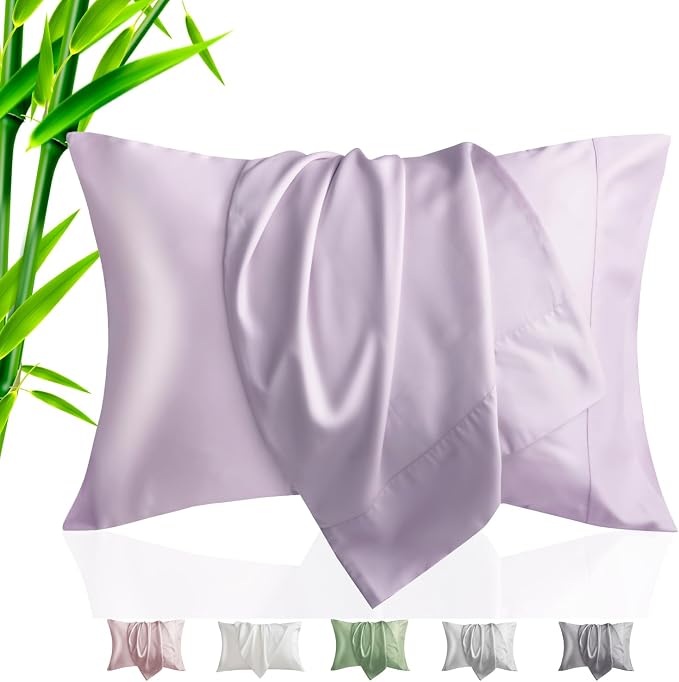 TELUS Pillow Cases King Size 2 Pack, Bamboo Rayon & Lyocell Pillowcase by TELUS