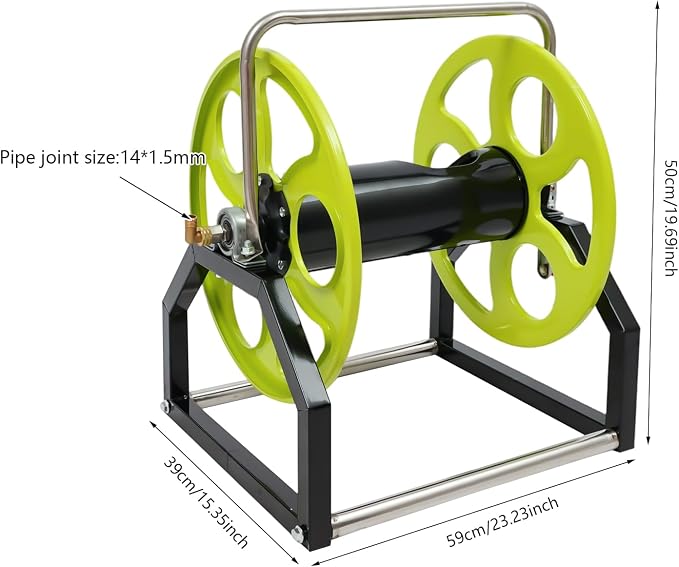 Heavy Duty Garden Hose Reel Cart, 328FT Capacity - Image 3