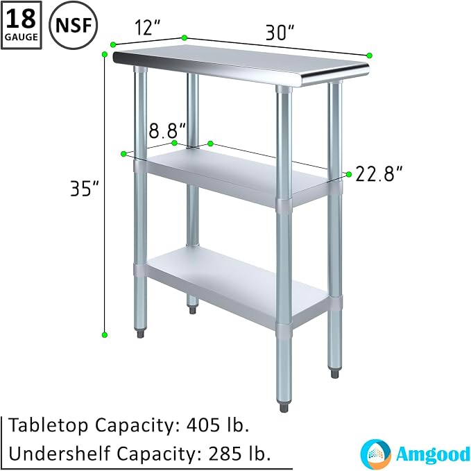 AmGood Stainless Steel Work Table - Image 3