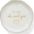 HOME SMILE He Asked and She Said Yes Ring Dish-Wedding Engagement Gifts by HOMESMILE