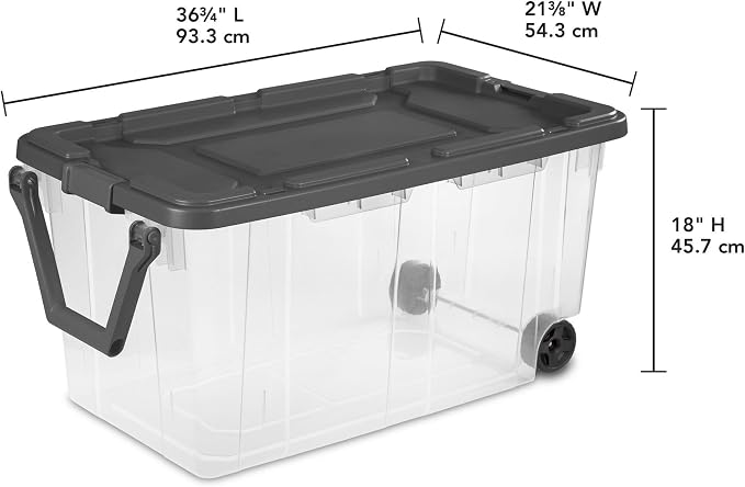 160 Qt Durable Clear Storage Box, Storage Bins - Image 3