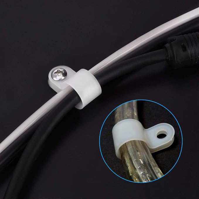 LOKMAN 100 Pack 3/8 Inch Rope Light P-Style Mounting Clips - Image 4