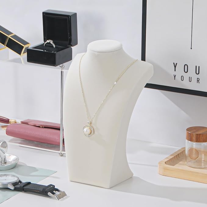 Necklace Bust Display Stand, Jewelry Necklace Organizer Rack - Image 4
