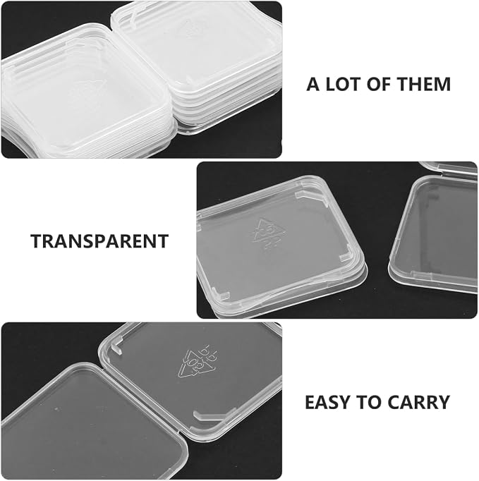 100 pcs Memory Card case: Transparent Case Water-Resistant, - Image 3