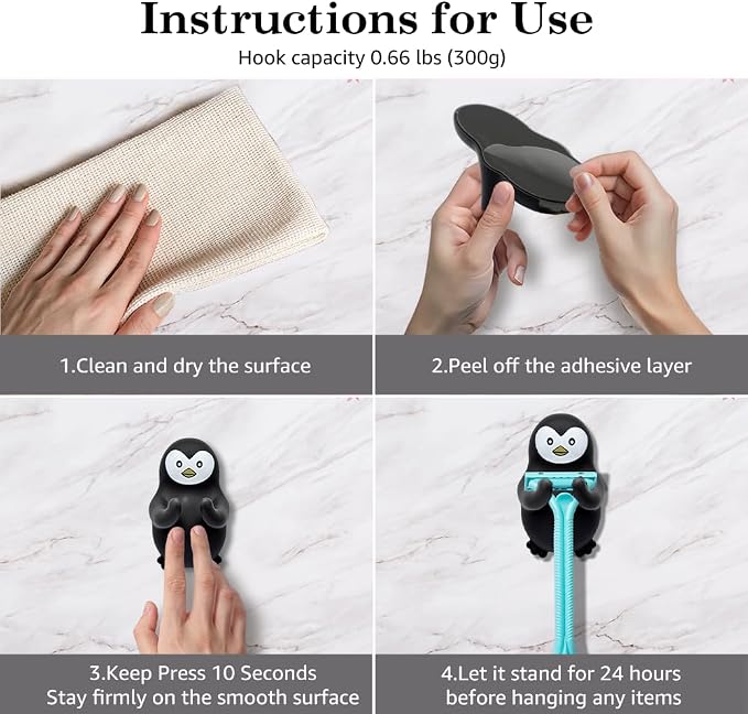 Cute Penguin Razor Holder Shower, Animals Bathroom Decor, Cute Gadgets Leg - Image 3