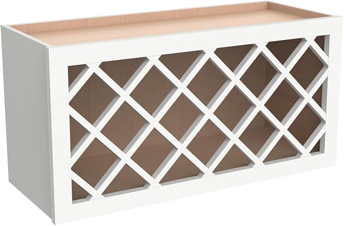 Solid Wood RTA Wall Cabinet Wine Bottle Rack - Image 5