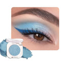 Sky Blue Single Metallic Shimmer Eyeshadow Makeup, Neutral Powde Eye Shadow by HHLTOH