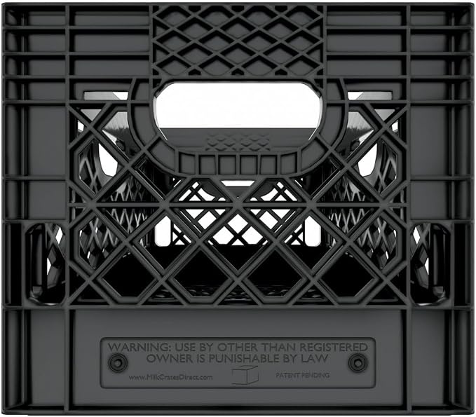 Heavy Duty Plastic Storage Milk Crates, Stackable Utility Organizer Bins - Image 6
