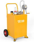 TUFFIOM 20 Gallon Fuel Gas Caddy w/Wheels & Manual Siphon Pump, Portable Diesel by TUFFIOM