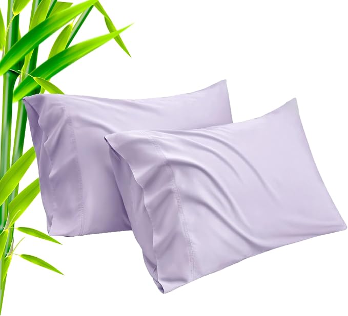 TELUS Pillow Cases Queen Size 2 Pack, Bamboo Rayon Cooling Pillowcases by TELUS
