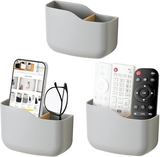 SUNFICON Wall Mount Remote Control Holders 3 Pack Adhesive Media Player by SUNFICON