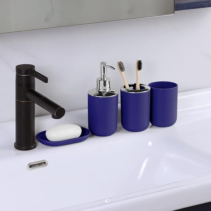 IMAVO Bathroom Accessories Set, 9 Pieces Bathroom Accessory Set, Qtip Holders - Image 6
