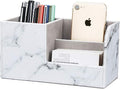 KINGFOM Desk Organizer Office Supplies Caddy Pu Leather Multi-function Storage by KingfomLeatherHomeOfficeDecor