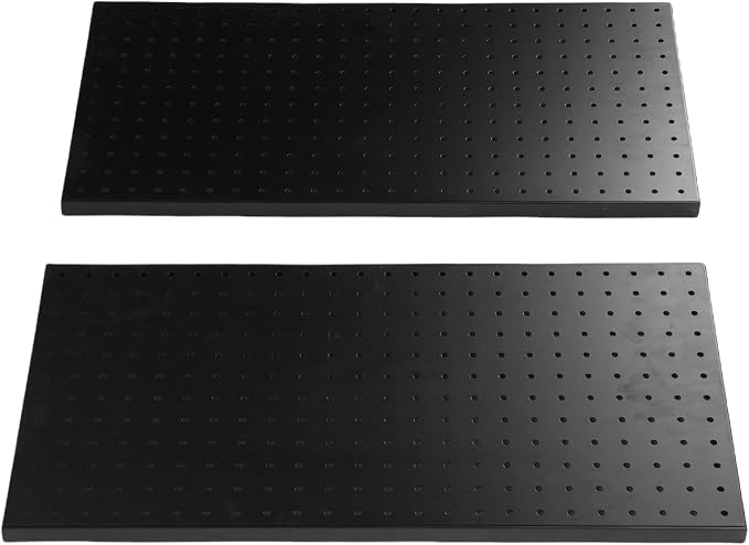 Fafeicy 2Pcs Black Pegboard Metal Wall Panel 24x12 Inches Heavy Duty Organizer - Image 8