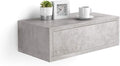 Mobili Fiver, Riccardo Floating nightstand, Concrete Effect, Made in Italy by MobiliFiver