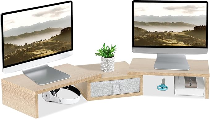 TEAMIX 3 Shelf Monitor Stand Riser by TEAMIX