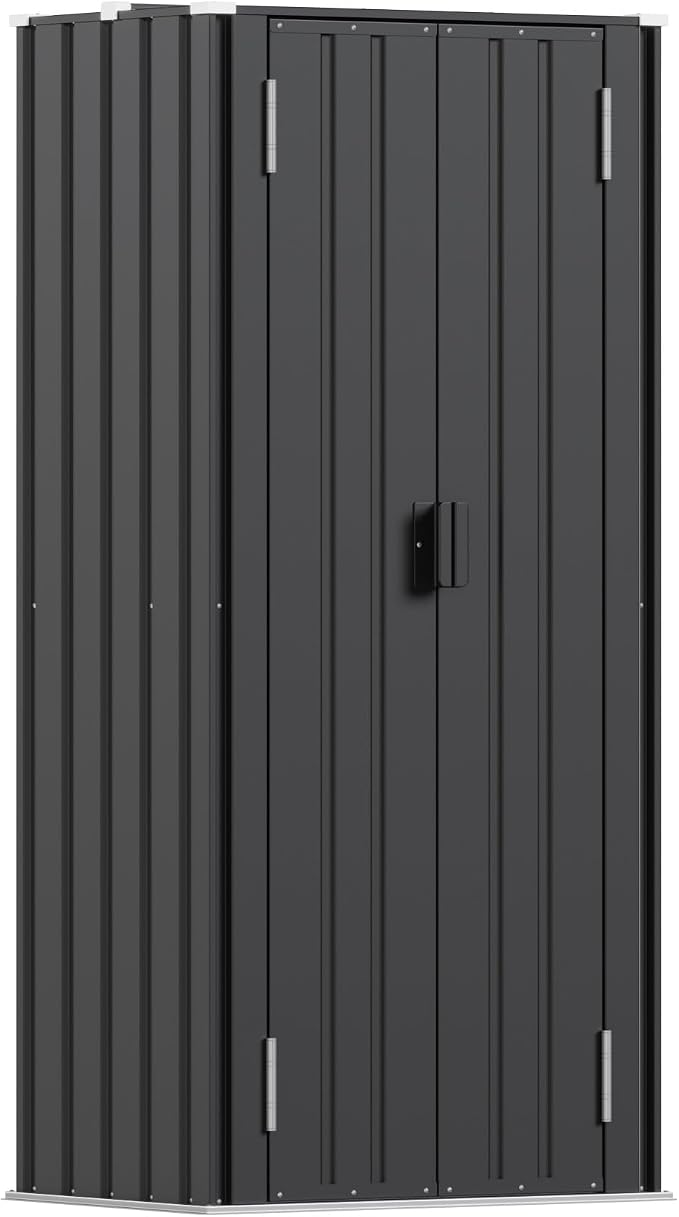 Patiowell 28 Cuft Outdoor Storage Cabinet, Metal Storage Shed - Image 7