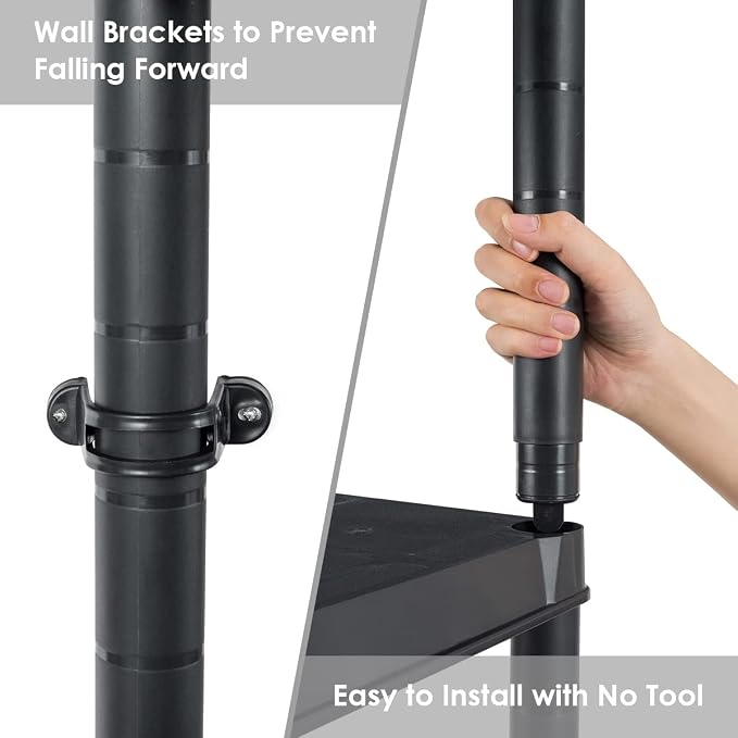 IRONMAX 5-Tier Garage Shelving Unit, Plastic Storage Rack - Image 5