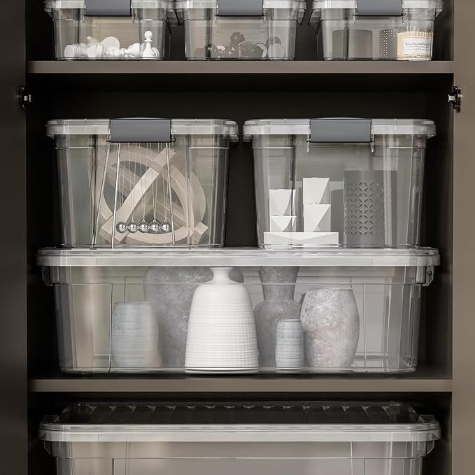 Superio Clear Storage Box with Lid, 21 Quart Plastic Container Bins - Image 8