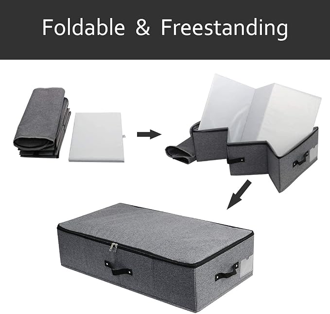 AMJ Foldable Under Bed Storage Basket Container - Image 5
