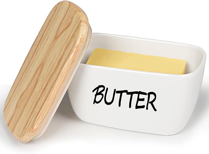 HAOTOP Large Porcelain Butter Dish by HOME