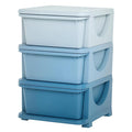Qaba 3 Tier Kids Storage Unit, 3 Drawer Chest Toy Organizer Plastic Bins by Qaba