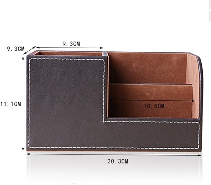 KINGFOM Desk Organizer Office Supplies Caddy Pu Leather Multi-function Storage - Image 3