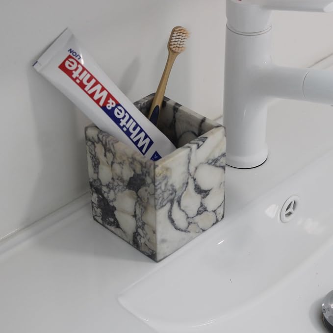 Genuine Calacatta Viola Marble Toothbrush Holders - Image 2