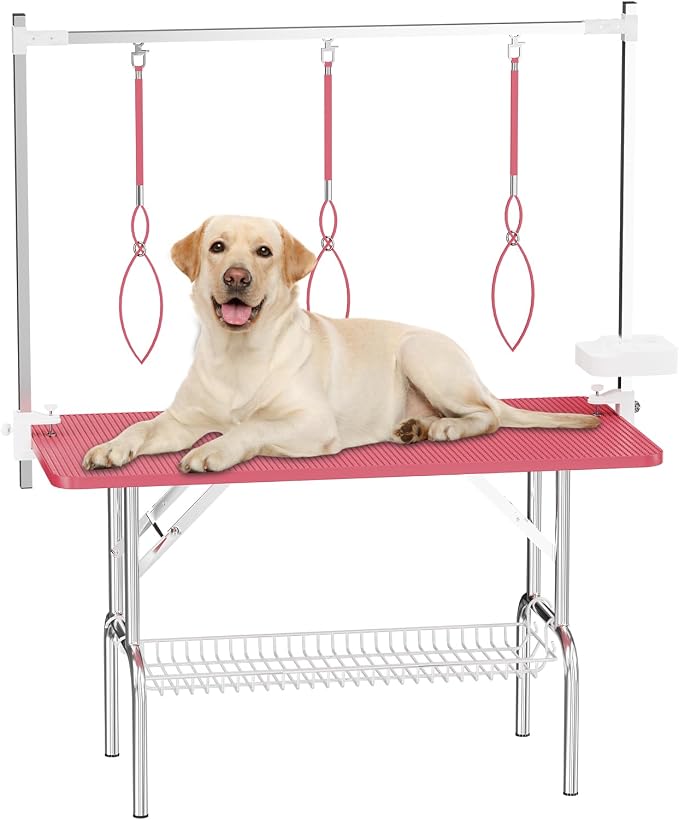 VFK 47'' Large Dog Grooming Table Stainless Steel Foldable Grooming Table by Unknown