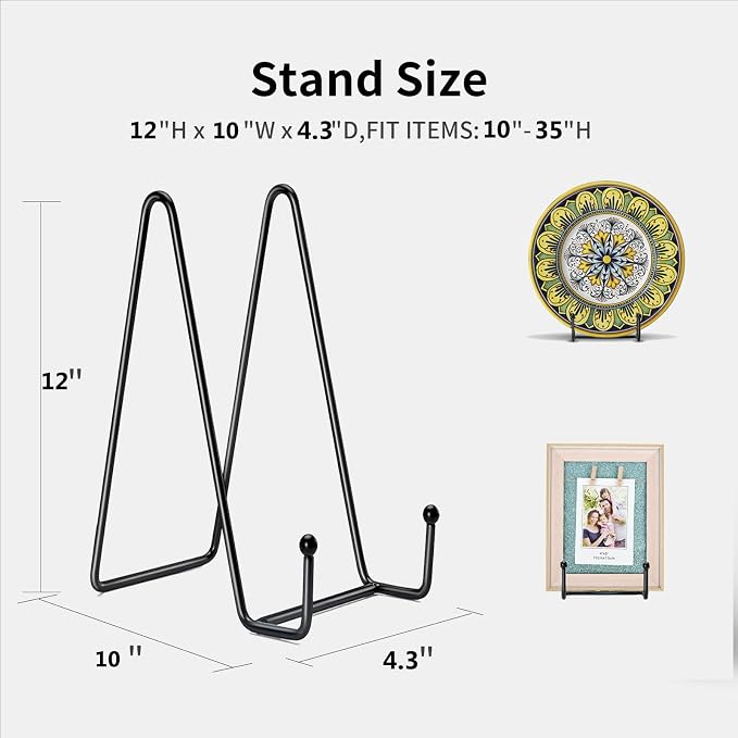 Kruodop 4 pack of 12 inch plate stands - Image 2