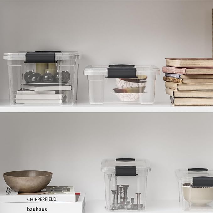 Superio Storage Bins with Lids- 8 Pack, 4.75 Qt Clear Boxes - Image 9