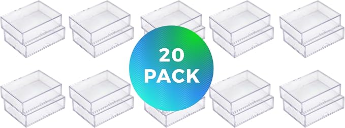 20 Pack Clear Acrylic Card Storage Boxes - Image 2