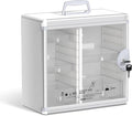Glosen Medicine Cabinet Locking Medicine Cabinet Wall Mounted【 Silver 13.6 x by Glosen