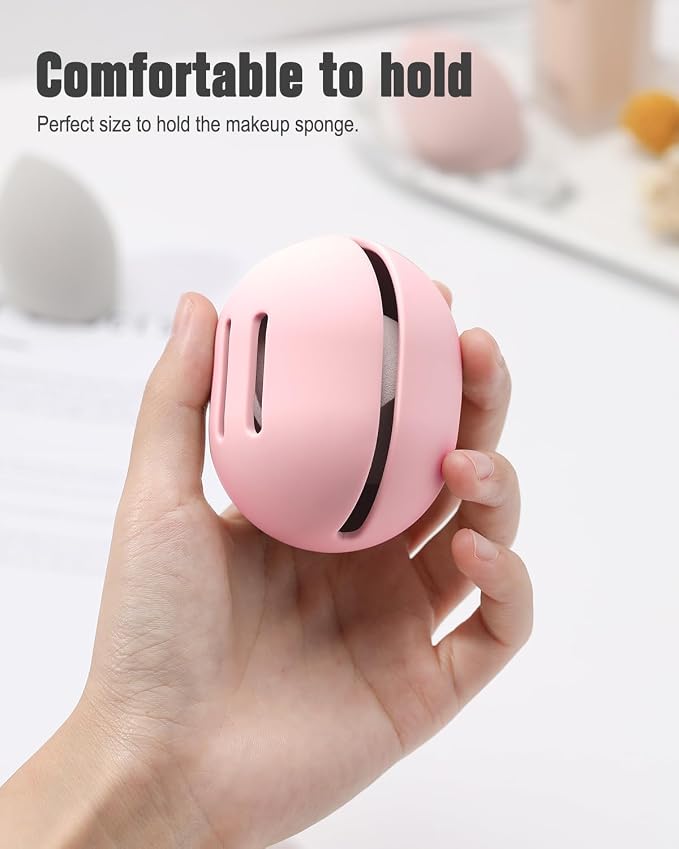 FERYES 2 PCS Makeup Sponge Holder – Shatterproof Eco-Friendly Silicone Beauty - Image 3