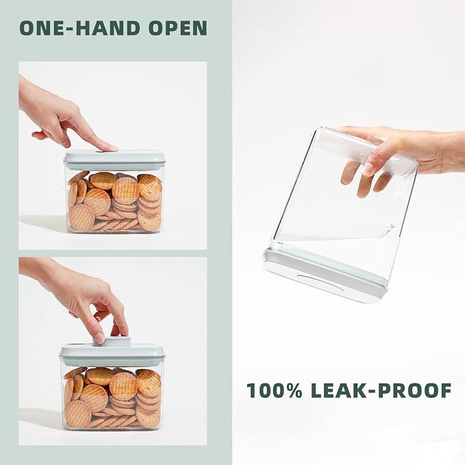 Pop Top Food Storage Containers, Leakproof Pantry Food Storage Containers - Image 3