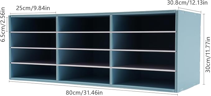 Mail Sorter Organizer, 12 Compartments Mailbox - Image 6