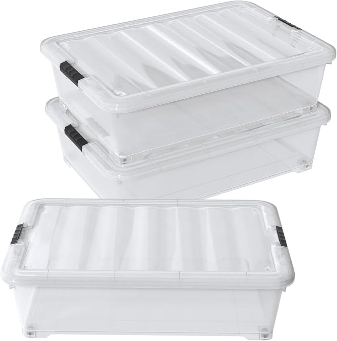 20 Quart Clear Plastic Under Bed Storage Boxes - Image 7