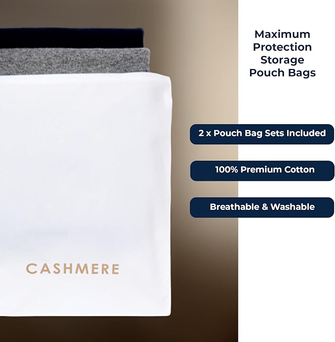 Cashmere Wool Sweater Storage Bag Pouch Set - Image 3
