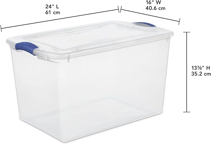 2-Pack Transparent Storage Box, 66 Quart Capacity Storage Container - Image 3