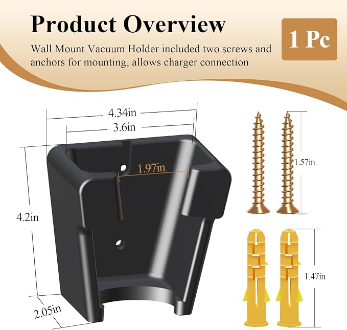 1 Pc Wall Mount Vacuum Holder/Docking Station - Image 2