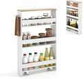 Slim Storage Cart, 4 Tier Rolling Storage Cabinet by DREAMADE