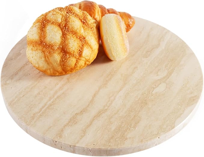 Travertine Lazy Susan for Table Top, 12 in Lazy Susan Turntable Organizer for by BCS