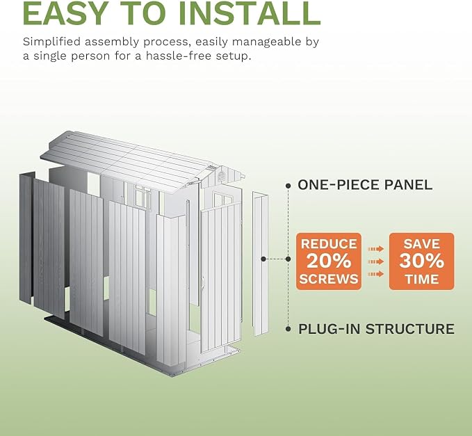Patiowell 4x8 FT Outdoor Storage Shed - Image 5