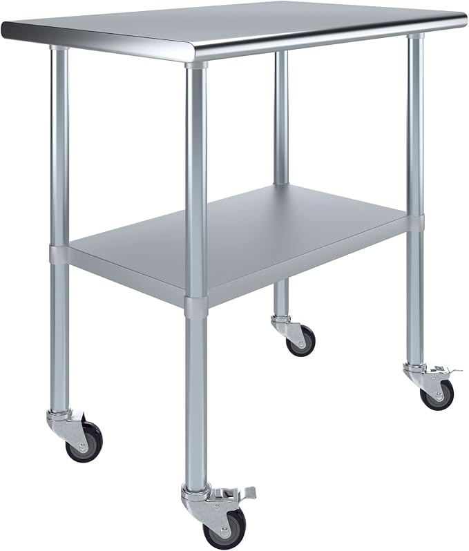 AmGood 36" Long x 24" Deep Stainless Steel Table by AmGood
